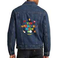 Funny School Vice Principal Mode On Gift Men Denim Jacket | Artistshot