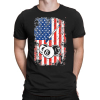 Billiards American Flag Cue Pool Balls Billiard Player Gift T Shirt T-shirt | Artistshot