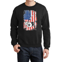 Billiards American Flag Cue Pool Balls Billiard Player Gift T Shirt Crewneck Sweatshirt | Artistshot