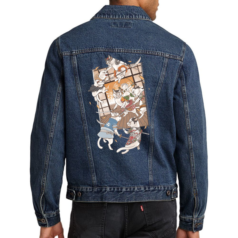 Cat Invade Chapter One, Cat Invade Chapter One Art, Cat Invade Chapter Men Denim Jacket | Artistshot