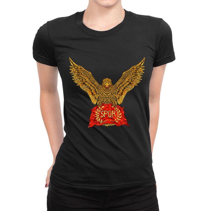 Roman Legion Eagle With Flag, Roman Legion Eagle With Flag Art, Roman  Ladies Fitted T-Shirt by cm-arts | Artistshot