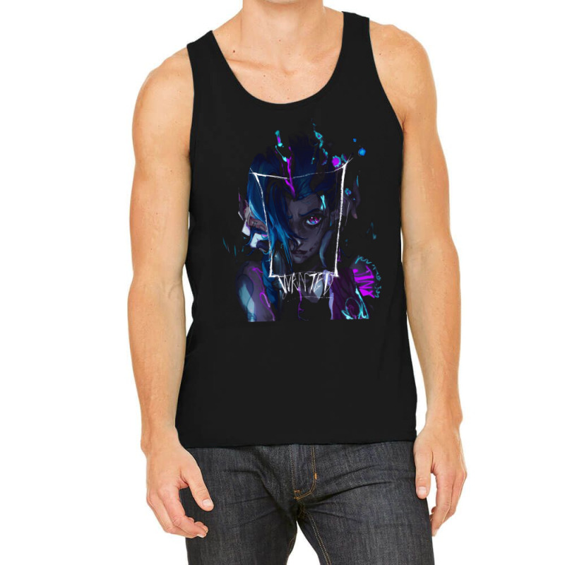 Arcane Wanted Jinx, Arcane Wanted Jinx Art, Arcane Wanted Jinx Vintage Tank Top | Artistshot