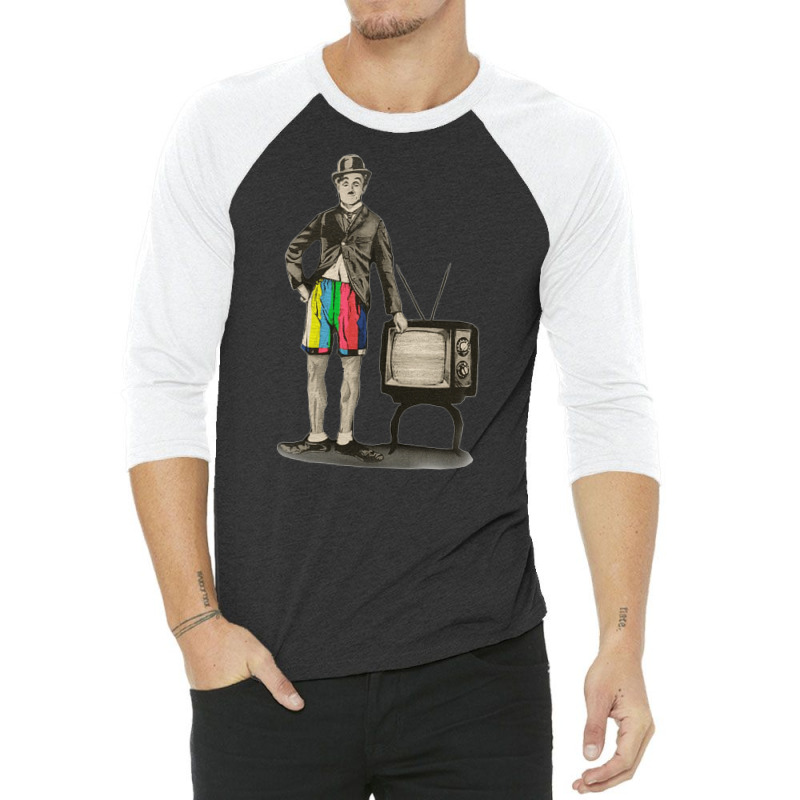 Charlie Chaplin, Charlie Chaplin Art, Charlie Chaplin Vintage, Charlie 3/4 Sleeve Shirt | Artistshot