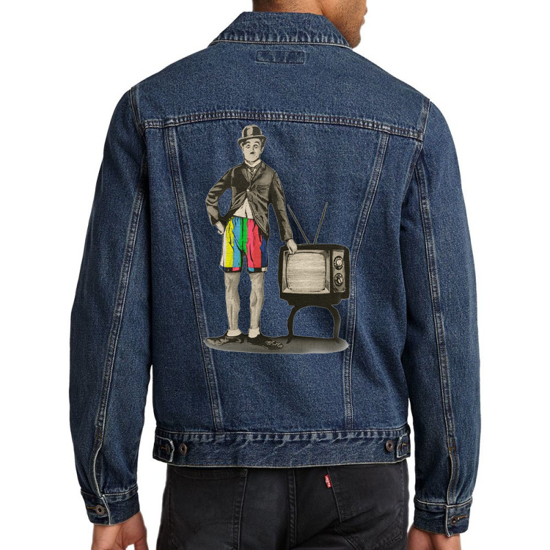 Charlie Chaplin, Charlie Chaplin Art, Charlie Chaplin Vintage, Charlie Men Denim Jacket | Artistshot