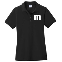 Letter M Groups Costume Matching For Halloween Or Christmas Ladies Polo Shirt | Artistshot