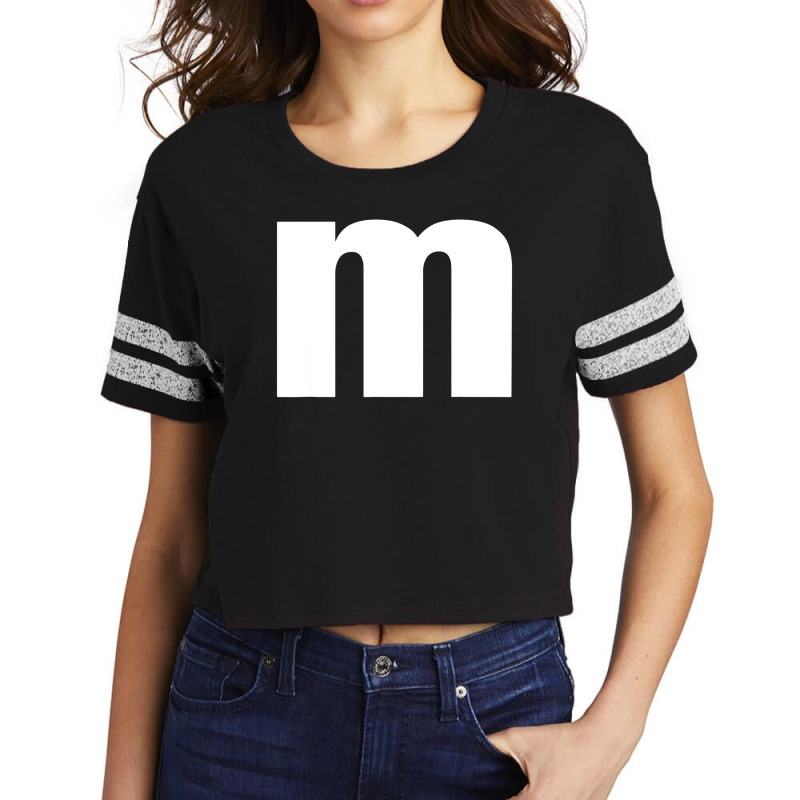 Letter M Groups Costume Matching For Halloween Or Christmas Scorecard Crop Tee by Premium | Artistshot