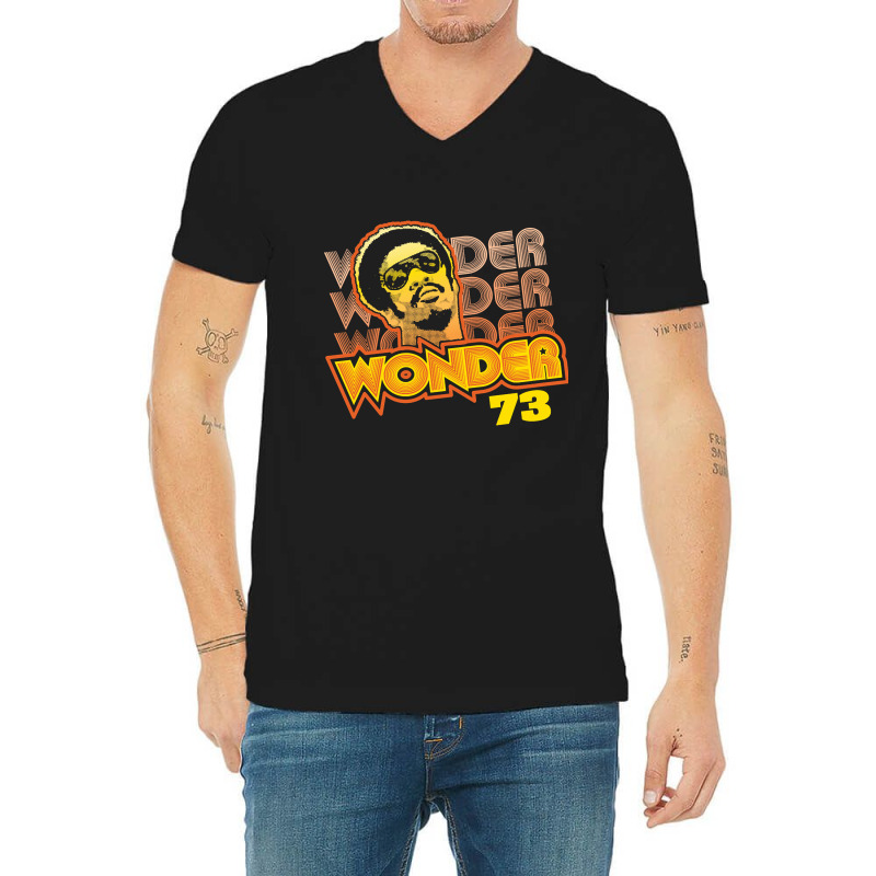 Stevie Wonder 73, Stevie Wonder, 73, Stevie Wonder Vintage, Stevie Won V-neck Tee | Artistshot