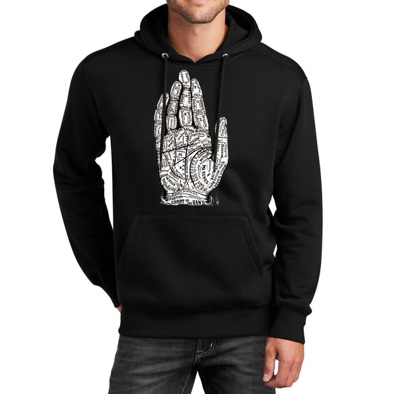 Chart Of The Hand, Palmistry, Chart, The Hand, Chart Of The Hand Vinta Unisex Hoodie | Artistshot