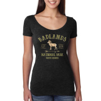 Badlands National Park South Dakota Bighorn Sheep Women's Triblend Scoop T-shirt | Artistshot