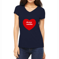 Love Vanilla, Hashtag Heart, Vanilla Women's V-neck T-shirt | Artistshot