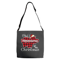 Hippopotamus I Want A Hippopotamus For Christmas Xmas Hippo 294 Hippo Adjustable Strap Totes | Artistshot