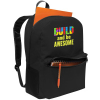 Build And Be Awesome Brick Builder Kids Block Set Builder Backpack | Artistshot