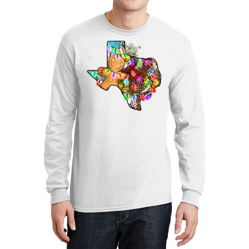 Christmas Texas Map Long Sleeve Shirts | Artistshot