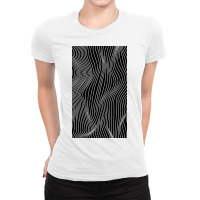 Optical Illusion Minimal Lines Ladies Fitted T-shirt | Artistshot