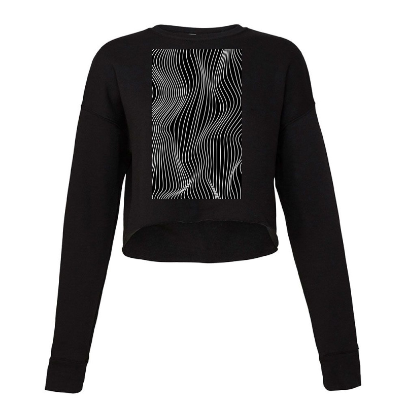 Optical Illusion Minimal Lines Cropped Sweater by Levinsonuhv | Artistshot