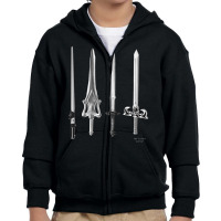 Swords Of The 80s, Swords Of The 80s Art, Swords Of The 80s Vintage, S Youth Zipper Hoodie | Artistshot