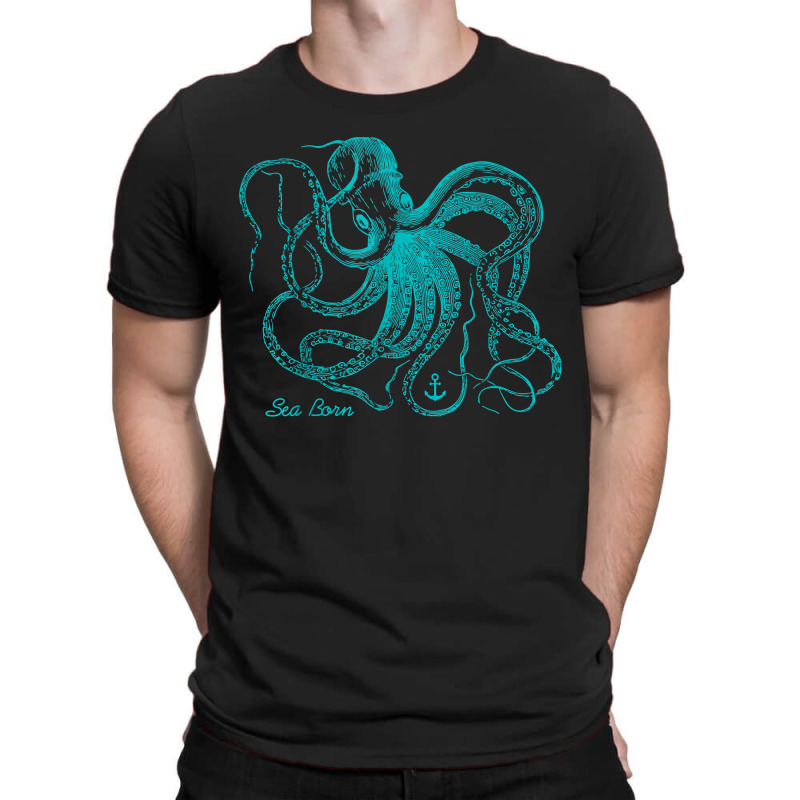 Octopus Cool Vintage Marine Biologist Ocean Sea Life 4 T-shirt | Artistshot