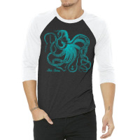 Octopus Cool Vintage Marine Biologist Ocean Sea Life 4 3/4 Sleeve Shirt | Artistshot