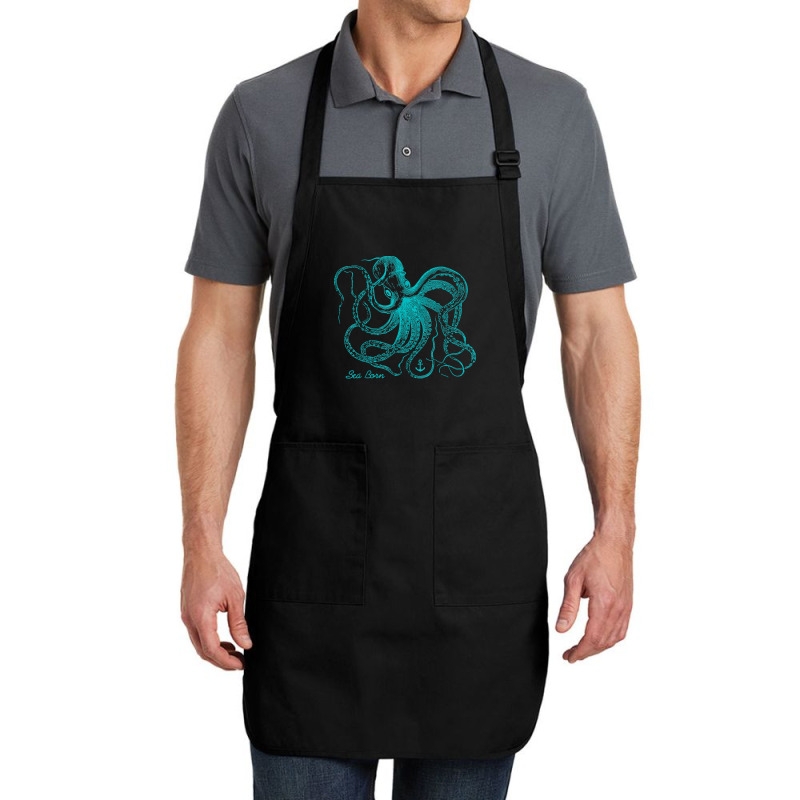 Octopus Cool Vintage Marine Biologist Ocean Sea Life 4 Full-length Apron | Artistshot