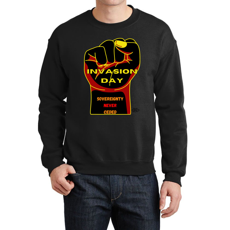 Invasion Day - Sovereignty Never Ceded Crewneck Sweatshirt by Mary Kiefe | Artistshot