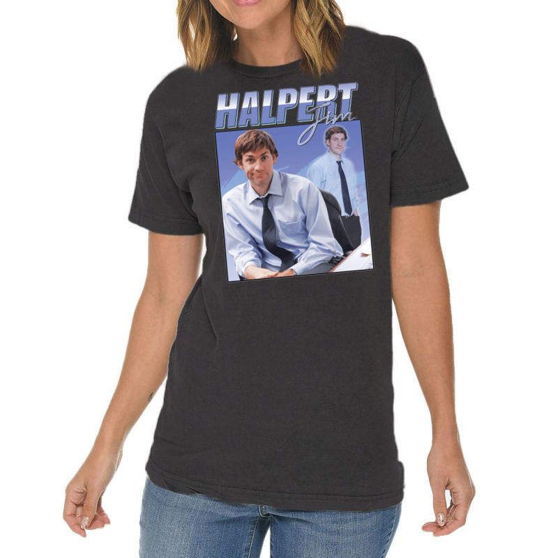 Jim Halpert Homage, Jim Halpert Homage Art, Jim Halpert Homage Vintage Vintage T-shirt | Artistshot