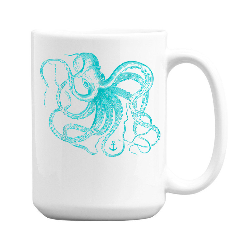 Octopus Cool Vintage Marine Biologist Ocean Sea Life 2 15 Oz Coffee Mug | Artistshot