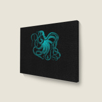 Octopus Cool Vintage Marine Biologist Ocean Sea Life 2 Landscape Canvas Print | Artistshot