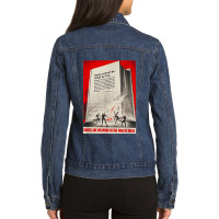 Books Are Weapons In The War Of Ideas Ww2 Propaganda Poster T Shirt Ladies Denim Jacket | Artistshot