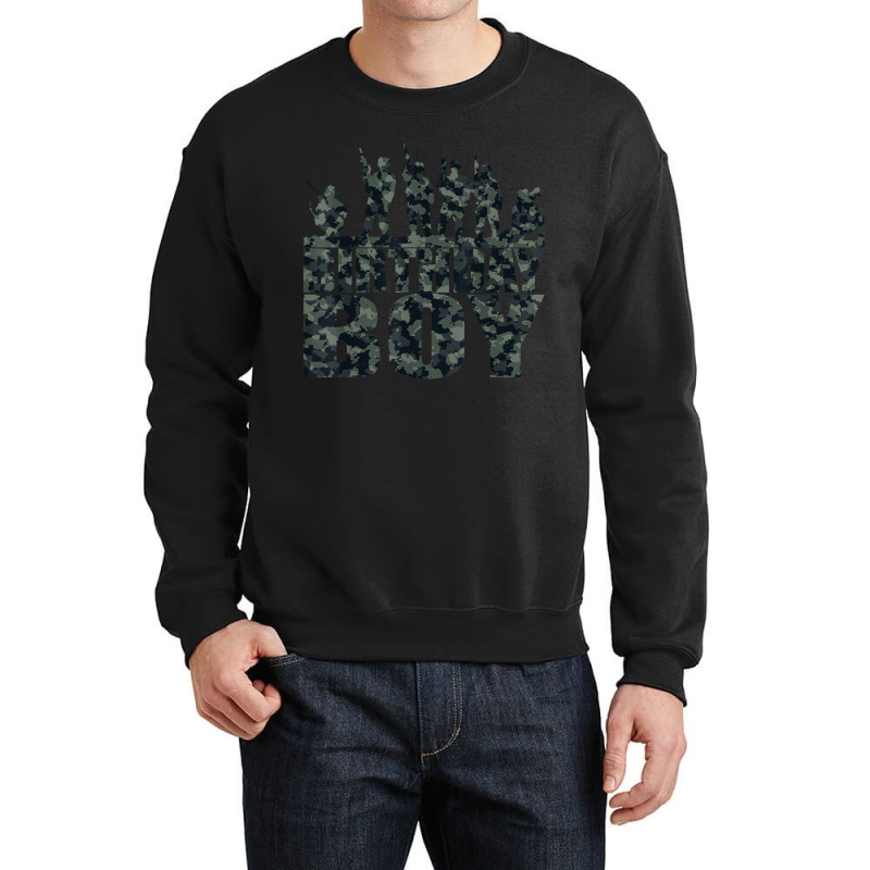 Birthday Boy Army Party Military Party Supplies Camo Green Crewneck Sweatshirt | Artistshot