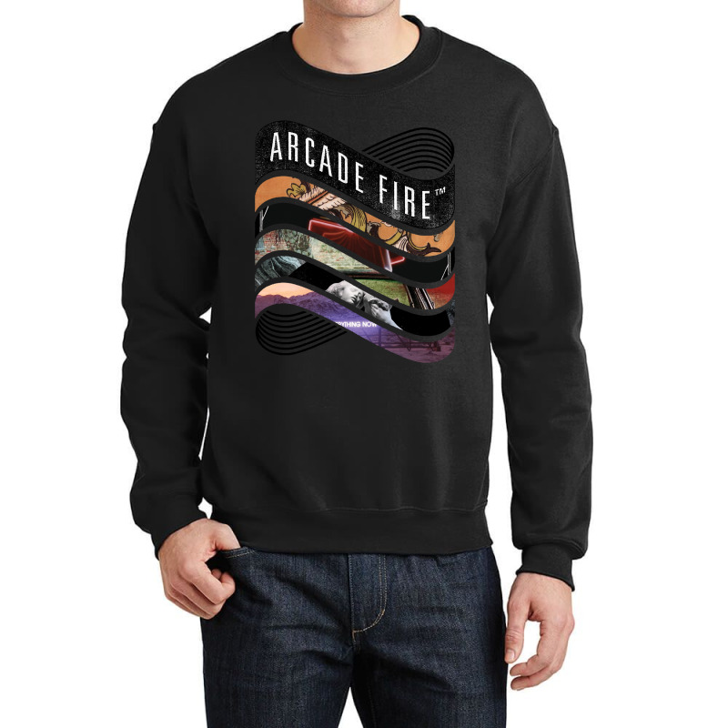 Arcade Fire Discography Crewneck Sweatshirt by cm-arts | Artistshot