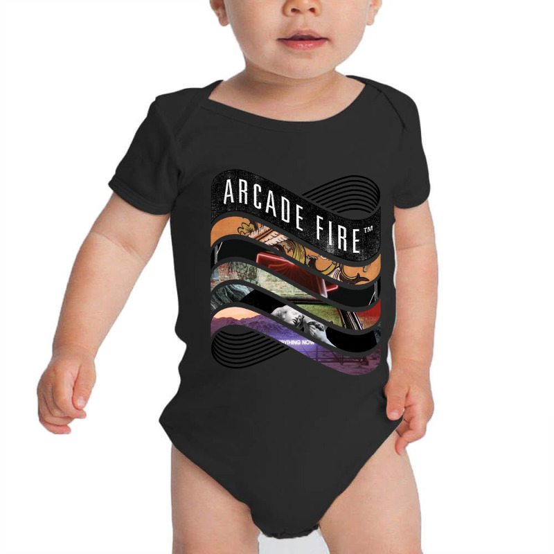 Arcade Fire Discography Baby Bodysuit by cm-arts | Artistshot