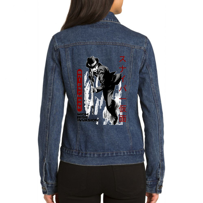 High Rise Invasion Sniper Mask Classic Ladies Denim Jacket by cm-arts | Artistshot