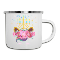 Cute Unicorn Face Hanukkah Gift T  Shirt Unicorn Face Hanukkah Funny H Camper Cup | Artistshot