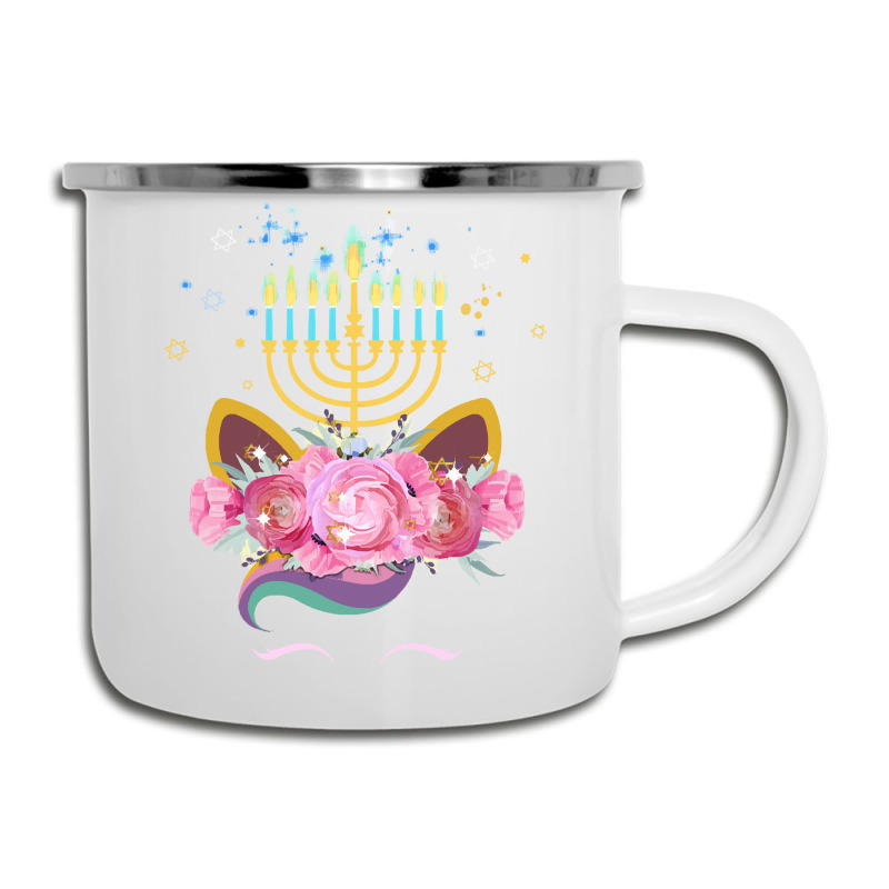 Cute Unicorn Face Hanukkah Gift T  Shirt Unicorn Face Hanukkah Funny H Camper Cup | Artistshot