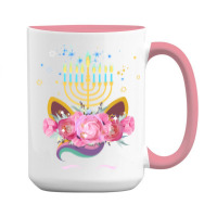 Cute Unicorn Face Hanukkah Gift T  Shirt Unicorn Face Hanukkah Funny H 15 Oz Coffee Mug | Artistshot