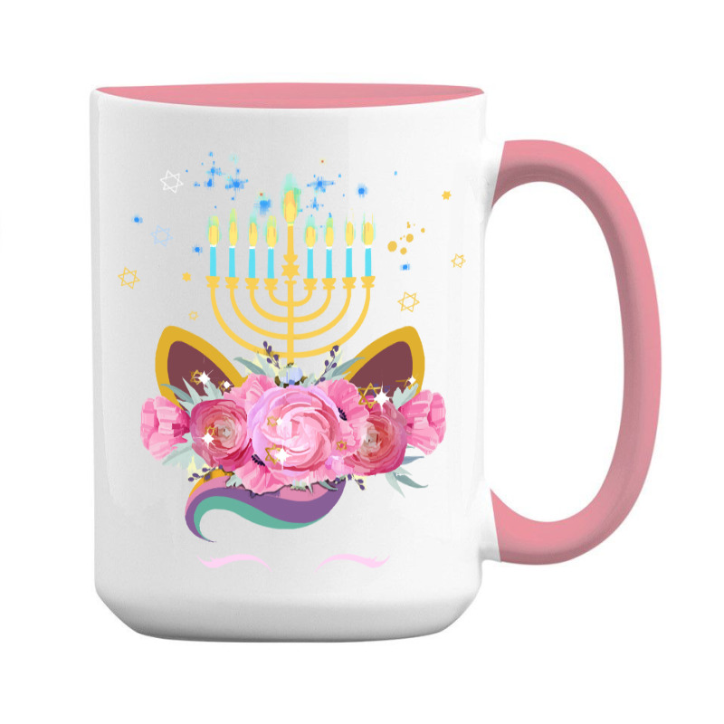 Cute Unicorn Face Hanukkah Gift T  Shirt Unicorn Face Hanukkah Funny H 15 Oz Coffee Mug | Artistshot