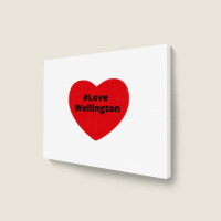 Love Wellington, Hashtag Heart, Love Wellington 2 Landscape Canvas Print | Artistshot