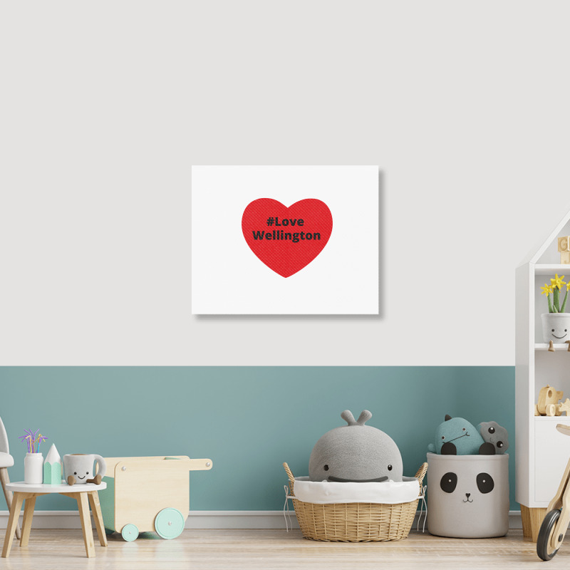 Love Wellington, Hashtag Heart, Love Wellington 2 Landscape Canvas Print | Artistshot