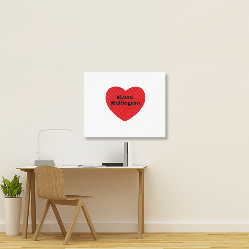 Love Wellington, Hashtag Heart, Love Wellington 2 Landscape Canvas Print | Artistshot