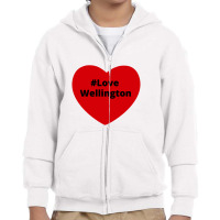 Love Wellington, Hashtag Heart, Love Wellington 2 Youth Zipper Hoodie | Artistshot