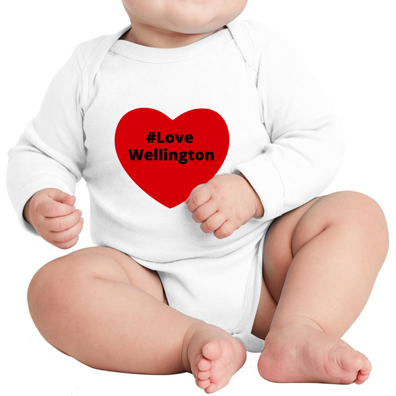 Love Wellington, Hashtag Heart, Love Wellington 2 Long Sleeve Baby Bodysuit | Artistshot