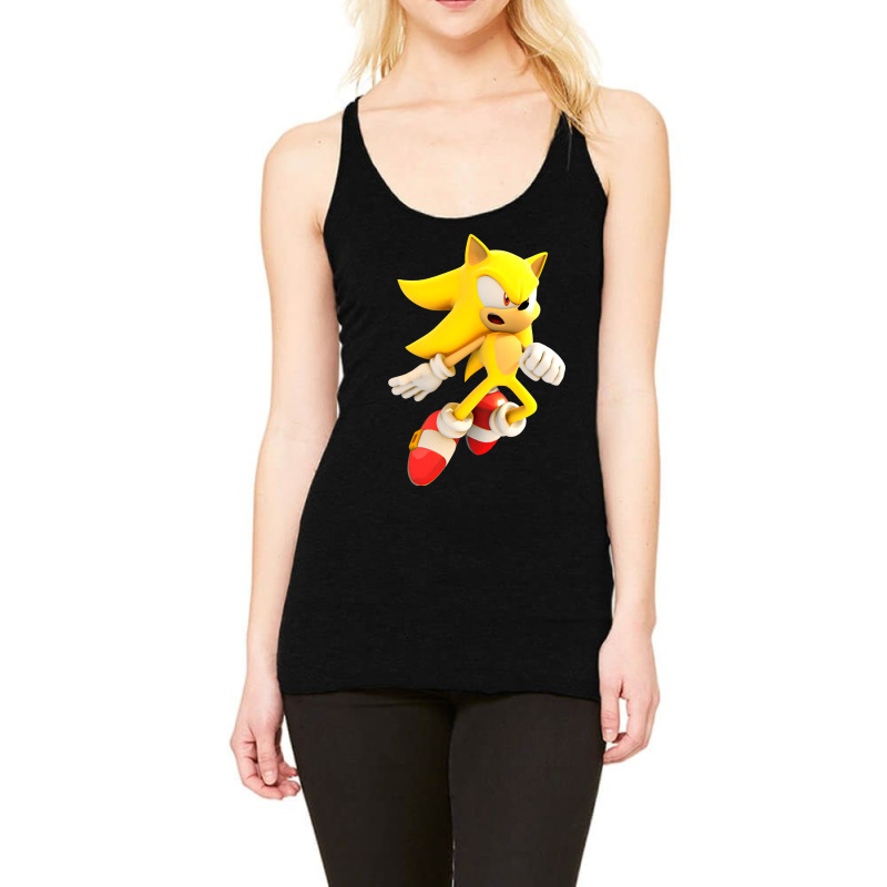 Yellow Hedgehog Jumps Aside Racerback Tank by KennethADavis | Artistshot