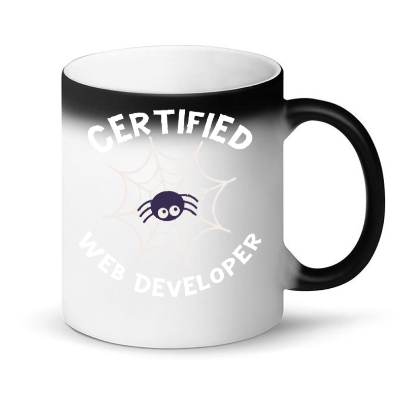 Halloween T  Shirt Certified Web Developer Halloween Spider In Web Tec Magic Mug | Artistshot