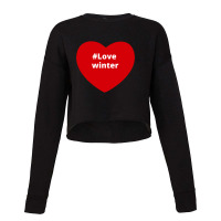 Love Winter, Hashtag Heart, Love Winter Cropped Sweater | Artistshot