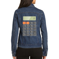 Cool Funny Calculator Party And Halloween Costume Ladies Denim Jacket | Artistshot