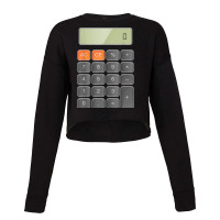 Cool Funny Calculator Party And Halloween Costume Cropped Sweater | Artistshot