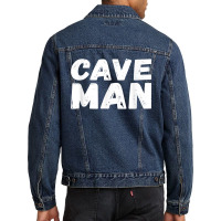 Funny Caveman Easy Halloween Or Cosutme Party Men Denim Jacket | Artistshot