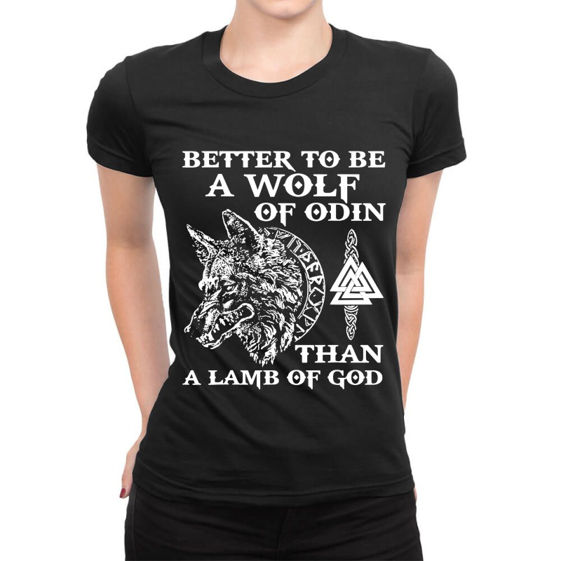 Wolf Of Odin Ladies Fitted T-Shirt by Gelica Hits | Artistshot