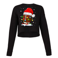 Football Christmas Football Ball Santa Hat Xmas Light Funny 2021 416 Cropped Sweater | Artistshot