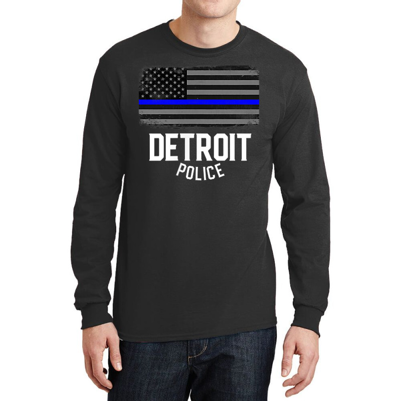 City Of Detroit Police Officer Michigan Policeman Long Sleeve Shirts | Artistshot